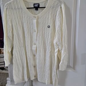 Womens Chase Cream Cable Knit Cardigan